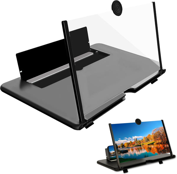 16" Screen Amplifier for Cell Phone, 3D HD Amplifier Projector Horizontal Screen