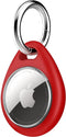 Airtag Holder, Air Tag Case with 2 Keychains, Waterproof TPU Shell Protective Case for GPS Item Finder Tracker, Red