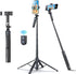Hesheng Stick,71" iPhone,360Rotation Selfie Tripod for with Wireless Remote,Portable Aluminum Cellphone Stand,Vlog Live