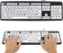 Kafuty-1 Large Print Computer Keyboard Wired Large Letter Key Keyboard USB Low Vision Keyboard with Oversized Print