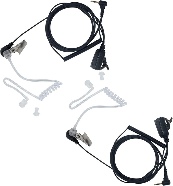 Sarcia 1 Pin 2.5 mm Earpiece Headset with PTT Mic for Motorola Talkabout Walkie Talkie, 2 Pack