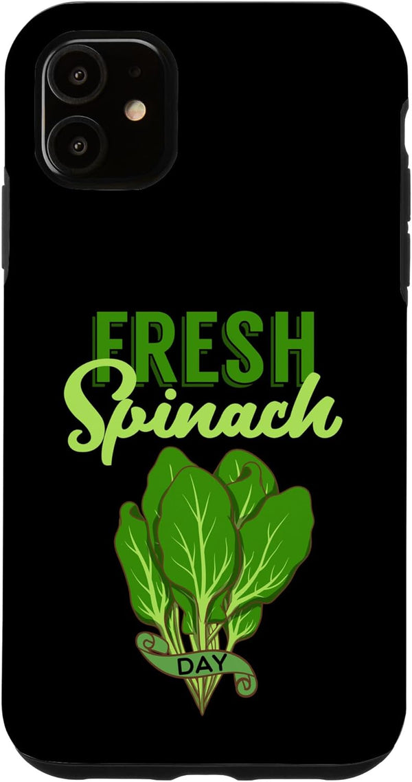 Spinach Vegetable Lover Apparel iPhone 11 Spinach Fresh Vegetable Lover Vegetarian Farmer Gardener Case