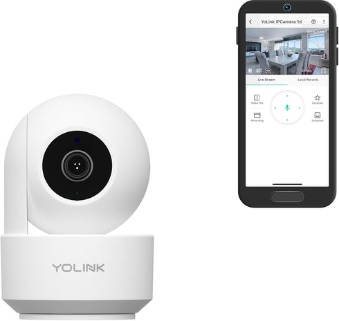 YoLink Uno 2.4G WiF Wireless Home Security Camera Indoor, for Baby and Pet