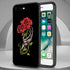 ZHEGAILIAN Red Rose Skull Case for iPhone SE 2022, Shockproof Soft TPU Bumper, Non-Slip Design, 4.7-inch.