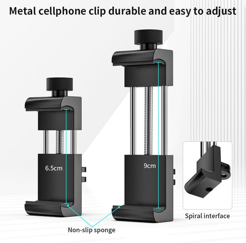 Anti-Slide Backpack Strap Clip Mount for Phone, 360 Degree Rotary Backpack Clamp for Video Recording