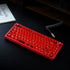 114 Keys Transparent Keycaps, PC Cherry Profile Red Crystal Keycap Set for Cherry MX Switches Mechanical Keyboard