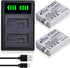 LP-E5 LPE5 LP E5 Battery and Smart LED Display Dual Channel Charger Compatible with Canon EOS Rebel XSi, Rebel T1i,
