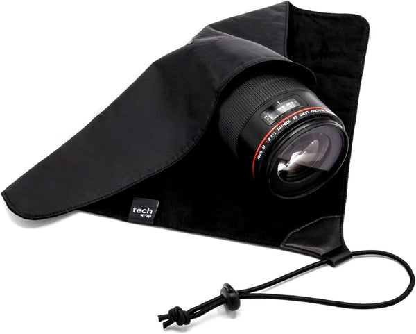 The Tech Wrap Compact Neoprene Lens Pouch 12.5" x 12.5" - Camera Lens Protective Wrap