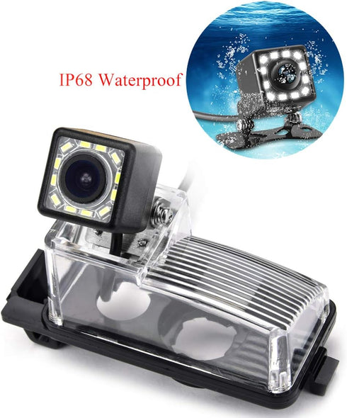 12 LED Adjustable Angle Car Rear View Camera for Nissan Tiida/Versa, Waterproof Reversing Backup Camera