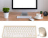 Keyboard Mouse Set, 2.4G USB Thin Ergonomic Mute for Computer (Luxury Gold Color)