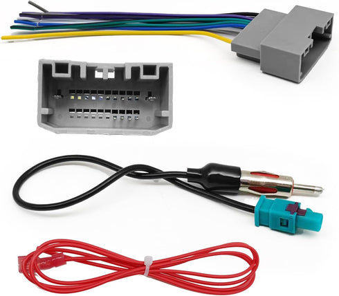 KEVWR Car Stereo Wiring Harness Radio Wire with Antenna Adapter Connector Compatible with