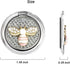 Fashion Bee Pattern Cell Phone Ring Holder, Bling Diamond 360° Rotating Finger Kickstand for iPhone 13 Pro Max