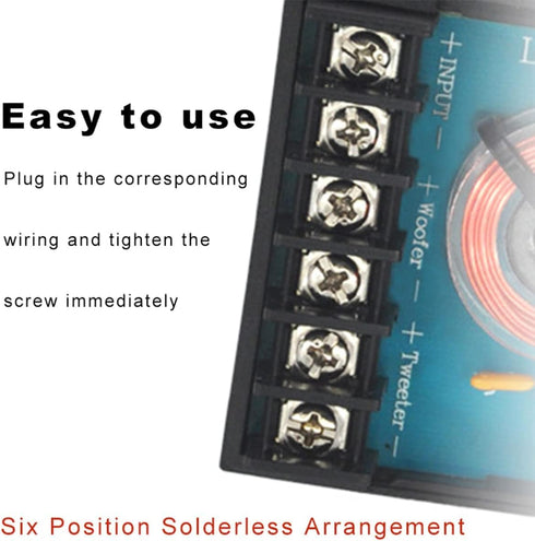 WEAH-2001 2 Way Crossover for Speaker - 2pcs Speaker Frequency Divider for Car Audio Speakers, Crossover Filter