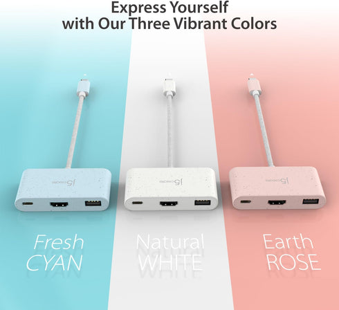 j5create USB-C to HDMI & USB Type-A Adapter with Power Delivery, 4K HDMI, USB-A 5Gbps, Compatible with MacBook