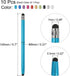 MECCANIXITY 10pcs Stylus Pens for Touch Screens Dual Rubber Tips Capacitive Stylus Universal Tablet Pen Sensitivity Precision
