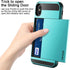 Vofolen Case for iPhone Xs Max, Wallet Card Holder Sliding Cover, Dual Layer Protective Hard Shell Hybrid TPU Bumper