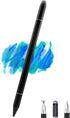 Stylus Pens for iPad, Luntak 3 in 1 Ballpoint Pen, Fiber Tip & Clear Disc Capacitive Stylus for All Touchscreens (Black)