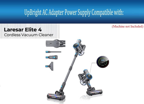UpBright 31V AC/DC Adapter for Laresar Elite Cordless Stick Vacuum Cleaner, Power Supply Charger