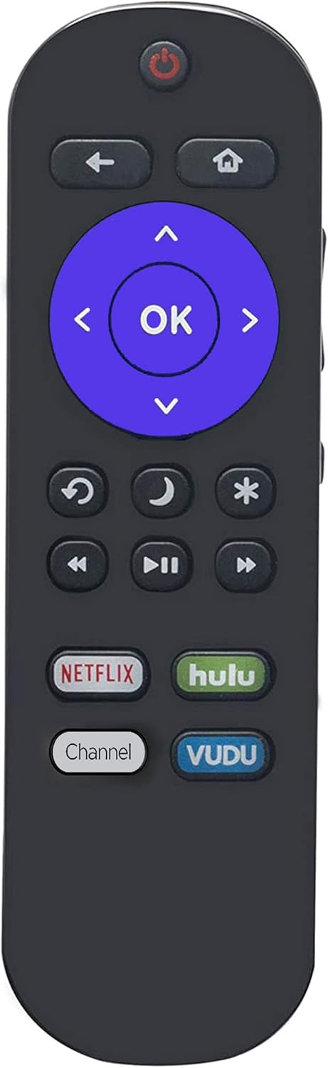 Remote Compatible with All Hisense Roku TV, Universal Smart Built-in Roku Remote Control with Netflix, Hulu