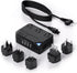 Universal 100V-220V Travel Converter, 250W Voltage Converter with 4 USB Charging Ports and 3 AC Plugs for Curlers