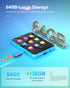 Conrain 64GB 2.4" MP3 5.3, 128GB Full Touch Screen Player with Bluetooth Portable HiFi Sound Quality Music Player
