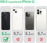 JJGoo Glitter Case Compatible with iPhone 15, Clear Transparent Soft TPU Sparkle Anti-Scratch Shockproof Protective