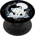PopSockets PopGrip: Swappable Grip for Phones & Tablets, White Wolf with Moon and Stars - Gothic Fox with Galaxy