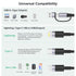 100W USB C Retractable 5-in-1 Charging Cable, Multi USB A/Type C to Lightning, 4FT PD 5A Fast Charger for iPhone,