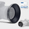 55mm Universal Metal Lens Hood, Wide Angle Compatible with All 55mm Brands + 1pcs 55mm Lens Cap