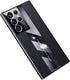 Samsung Galaxy S22 Ultra Case 5G, Luxury TPU Carbon Fiber & Leather Back Cover, Shockproof Phone Case Black