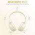 LORELEI B-E5 Kids Bluetooth Headphones, Wireless On-Ear Headsets for Child/Teens/School/Tablet, 40H Playtime, Beige