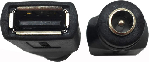 USB A to DC Power Adapter, 2Pcs - Female Connectors 5.5x2.1mm for Laptop Charging