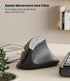 Nulea M510 Wireless Vertical Mouse, Ergonomic Design, 3 Adjustable DPI, Compatible with Windows, Mac OS, Grey