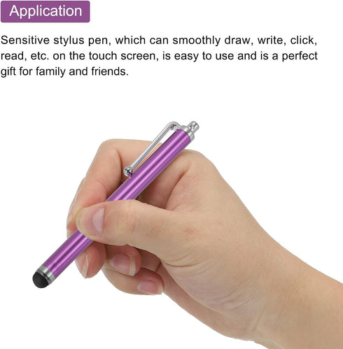 MECCANIXITY 5pcs Stylus Pens for Touch Screens, Universal Capacitive High Sensitivity for Phone Tablet Devices (Purple)