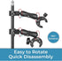 Sequpr Super Clamp Double Camera Clamp, Non-Slip Head Mount for Photography Light Stand, Umbrella, Selfie Stick