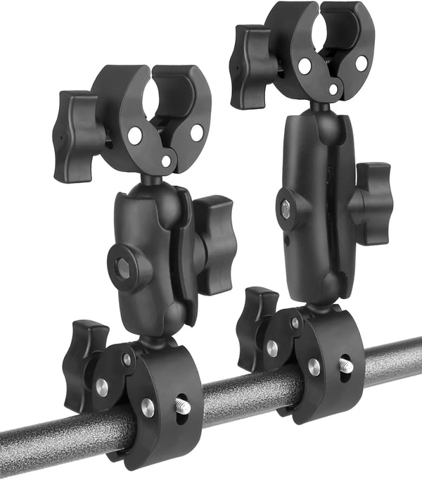 Super Clamp Double Camera Clamp, 7.28"/18.5cm & 8.86"/22.5cm Double Super Clamp Magic Arm, Motorcycle Bike Handlebar