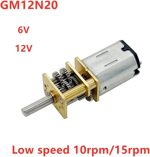 P98LJZQ 6V/12V N20 10rpm 15rpm Robot(7_6V) DC Gear Motor Electric Mini Micro Metal Engine With Low Speed For Gearwheel