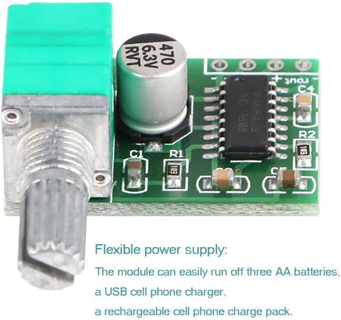 HiLetgo Mini 3W+3W DC 5V Audio Amplifier, Dual-Channel PAM8403 Stereo Power Amp Module for DIY Portable