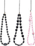 Taouzi 6PCS Beaded Phone Lanyard Wrist Strap, Fruit Star Pearl Rainbow Color Phone Chain for Women Girls