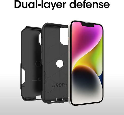 OtterBox 14 13 Commuter iPhone & iPhone Series Case - BLACK , Slim & Tough, Pocket-Friendly, with Port Protection