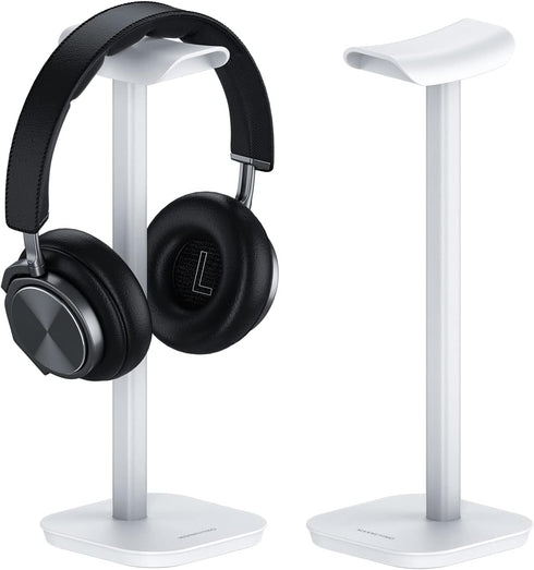 Heavy Base Headphone Stand for Gaming Headsets, Compatible with AirPods Max, Pro, Sony, Beats, Bose, Razer (White)