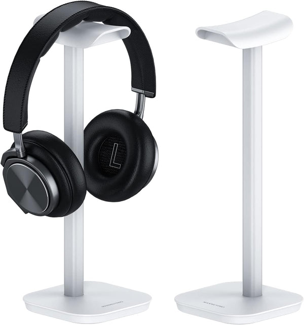 Heavy Base Headphone Stand for Gaming Headsets, Compatible with AirPods Max, Pro, Sony, Beats, Bose, Razer (White)