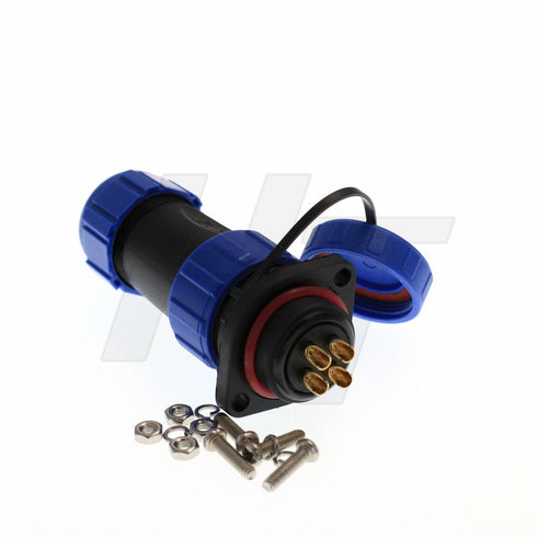 HangTon HE21 4 Pin Circular Connector Quick Disconnect Waterproof Aviation Outdoor Plug & Male Socket 21mm
