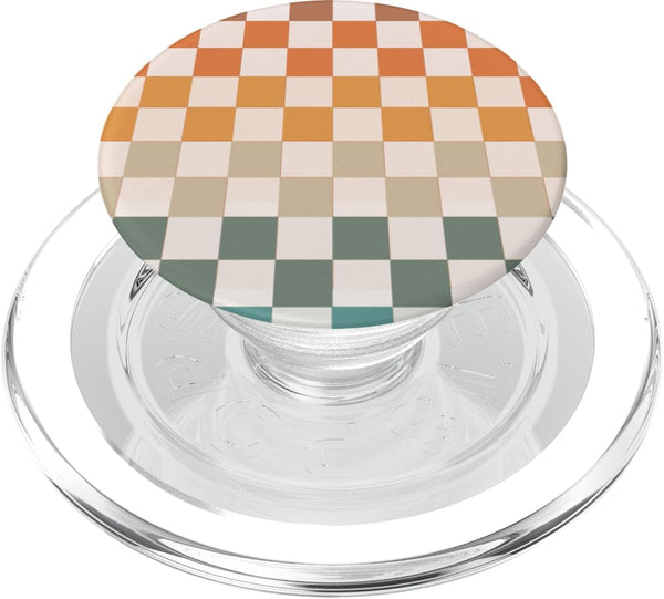 PopSockets PopGrip for MagSafe - Retro Color Checkered Vintage Aesthetic Checkerboard Case