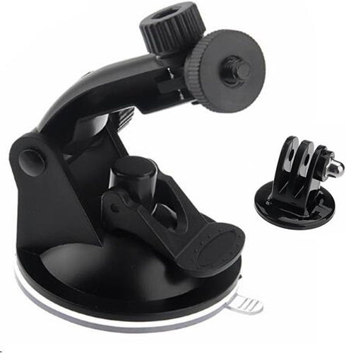 Action Camera Car Suction Cup Mount - Tripod Adapter for GOPRO Hero 6/5/4/3+/3/2/1 and Other Action Cameras