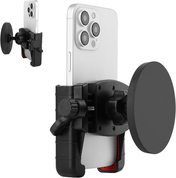 Gym Magnetic Phone Holder for Gym/Fridges/Motorcycle Tank/Motor Vehicle, 3.46 inch Magnetic Base Aluminum Alloy Ball