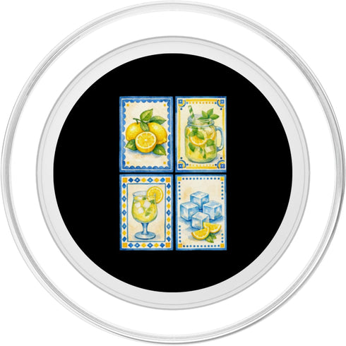 Lemon Juice Citrus Fruit Mediterranean Design Summer Watercolor Lemonade Lemon Citrus Aesthetic PopSockets PopGrip