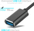 Mini USB OTG Cable - Braided Adapter for Digital Cameras, USB A Female to Mini USB B 5-pin Male