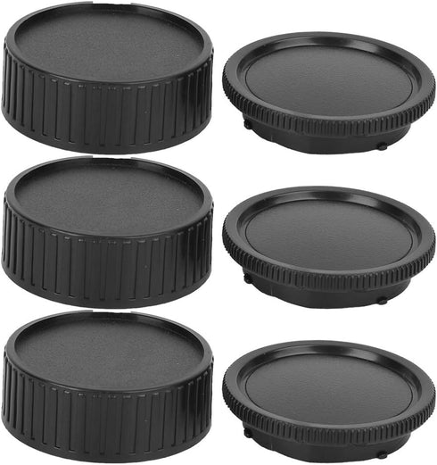 3 * Lens & 3 * Camera Body Rear Lens Cover for Leica M Mount - Black