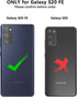 Jiunai for Samsung Galaxy S20 FE Case, Card Holder Wallet for 2 Cards, Protective Dual Layer Rubber Cover